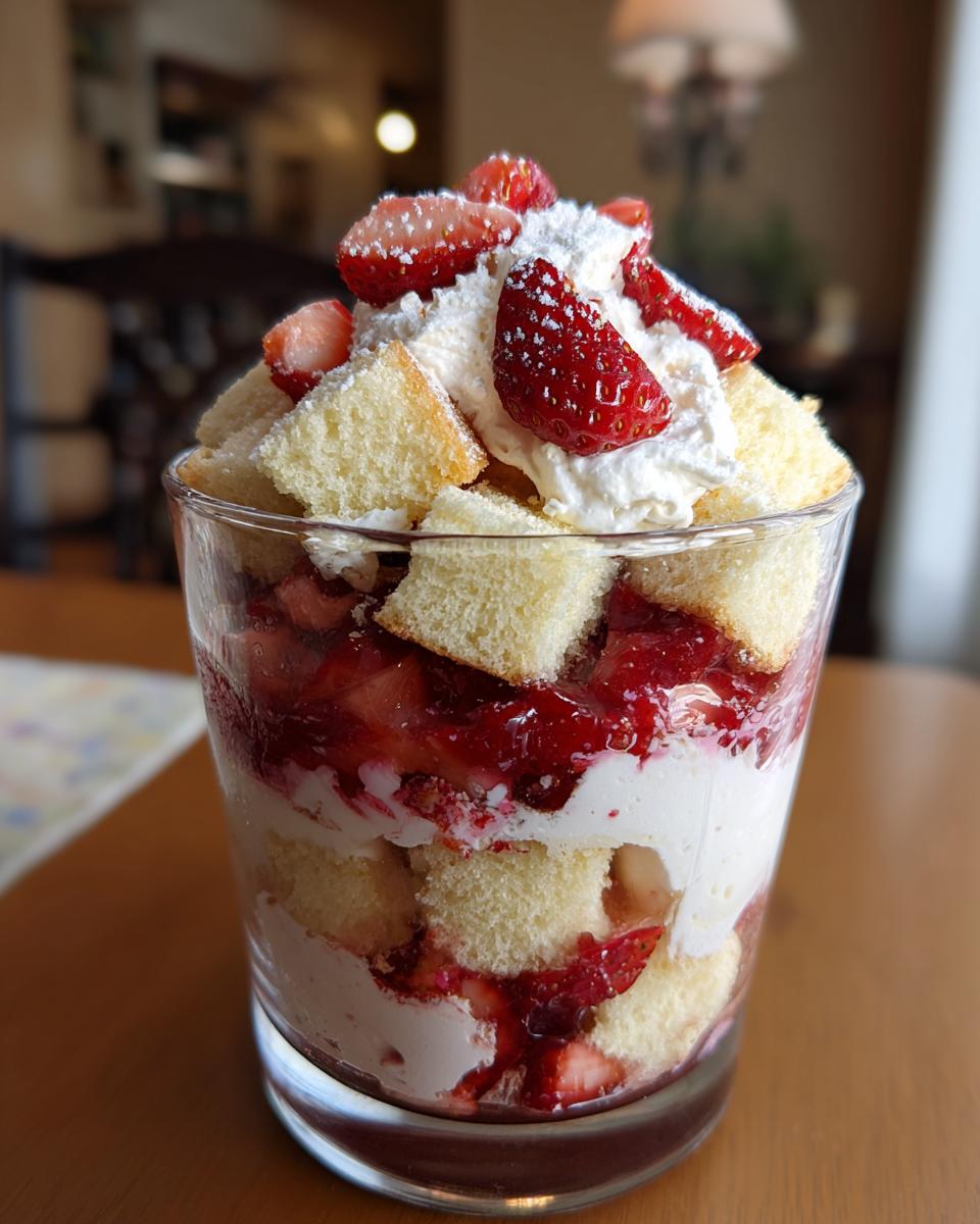 Strawberry Trifle with Vanilla Cake & Cream - detail 2