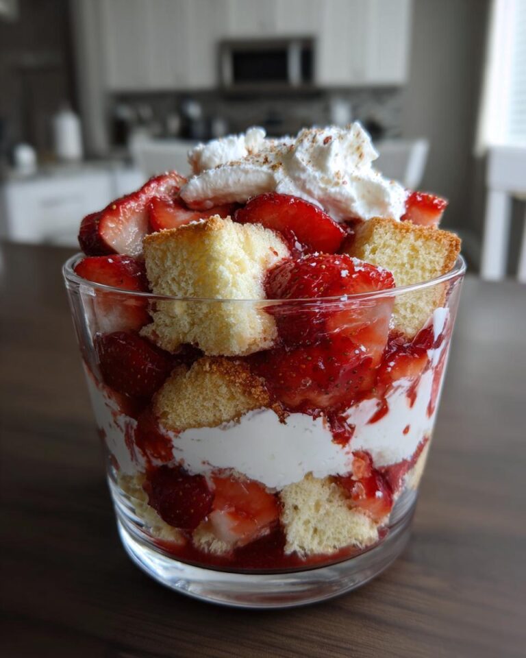Strawberry Trifle with Vanilla Cake & Cream