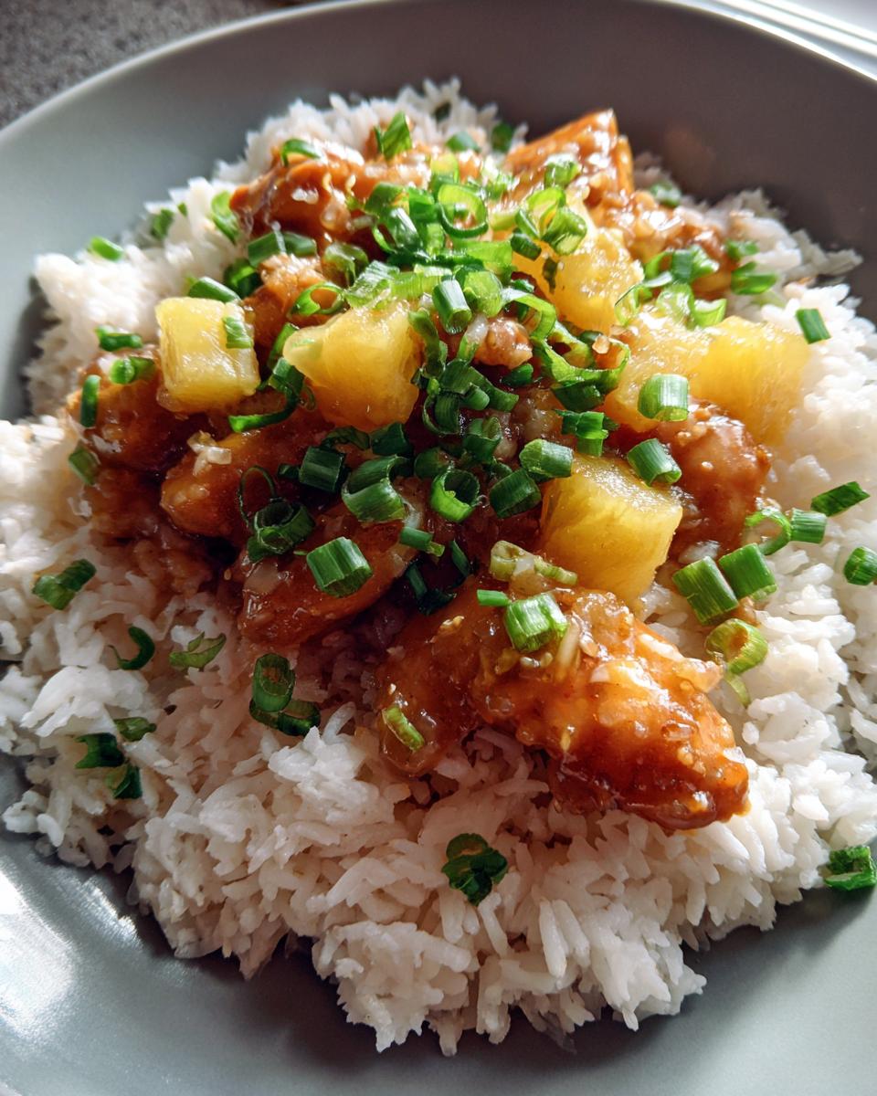 Sweet and Savory Pineapple Chicken and Rice Recipe - detail 1