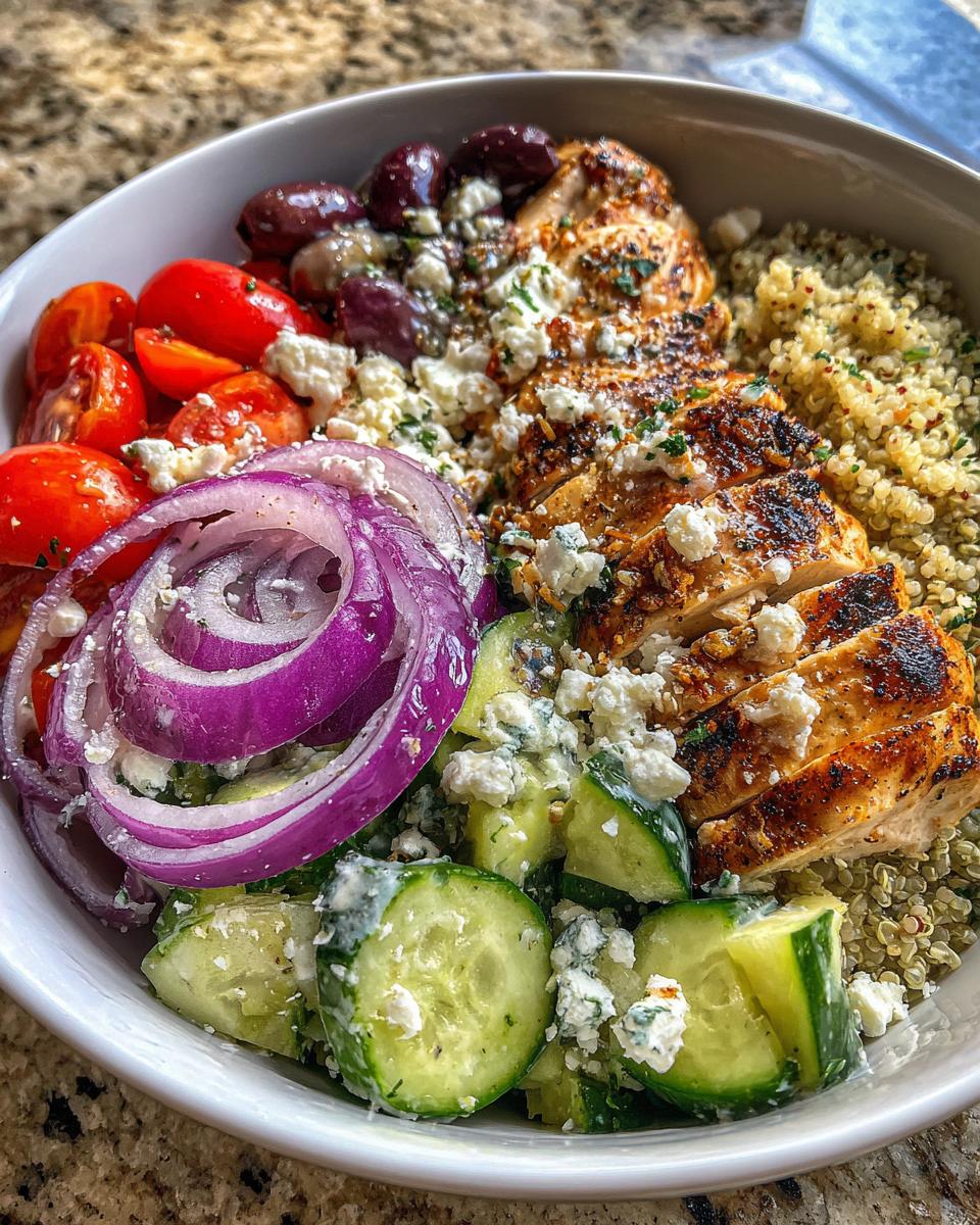 The BEST Healthy Greek Chicken Bowl - detail 1