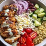 The BEST Healthy Greek Chicken Bowl