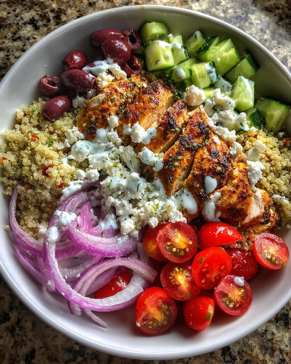 The BEST Healthy Greek Chicken Bowl - detail 2