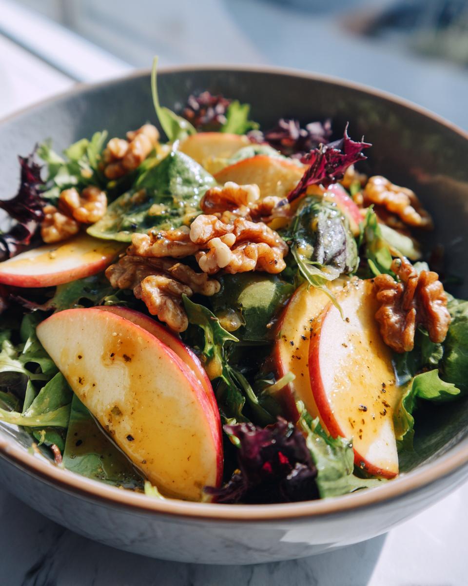 Winter Apple Walnut Salad with Maple Dijon Vinaigrette - detail 2