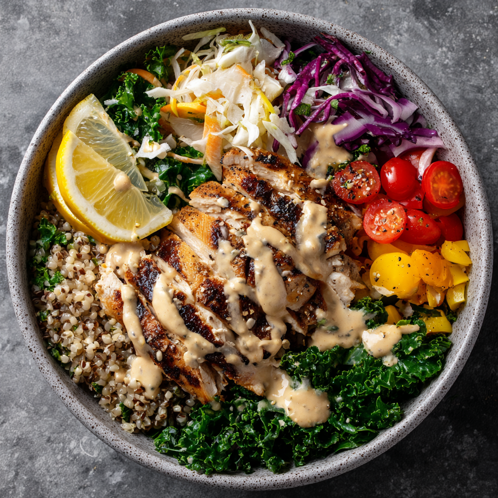 Easy Chicken & Bowl Dinners for Weeknight Comfort: Flavor-Packed Meals the Whole Family Will Crave 4 Lemon tahini chicken bowl