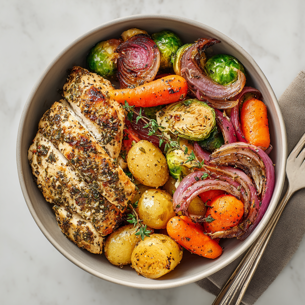 Easy Chicken & Bowl Dinners for Weeknight Comfort: Flavor-Packed Meals the Whole Family Will Crave 8 Mediterranean chicken veggie bowl