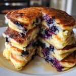 3-Ingredient Blueberry Yogurt Pancakes