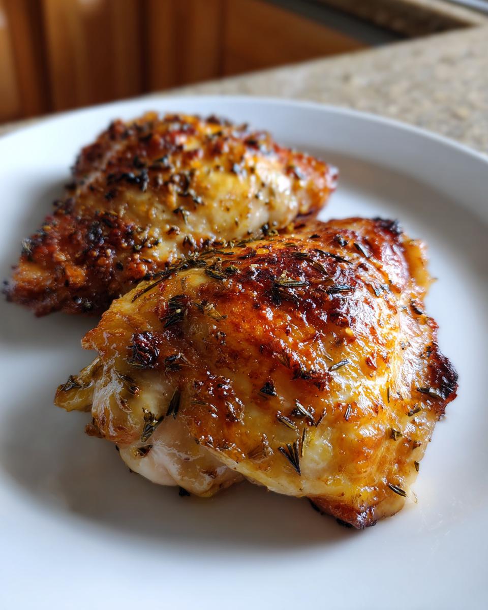 Baked Garlic Butter Chicken Thighs (Crispy & Easy) - detail 1