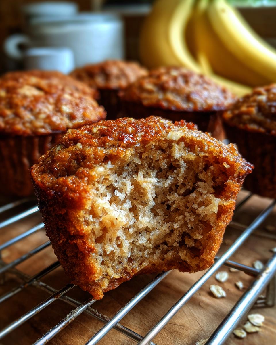 Banana Yogurt Oat Muffins for Clean Eating - detail 1
