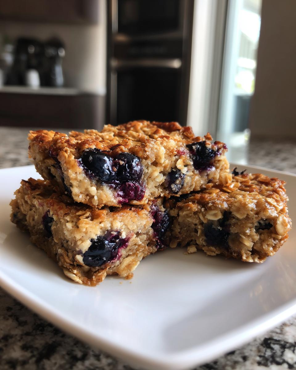 Blueberry Oat Breakfast Bars for Meal Prep - detail 1