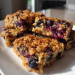 Blueberry Oat Breakfast Bars for Meal Prep