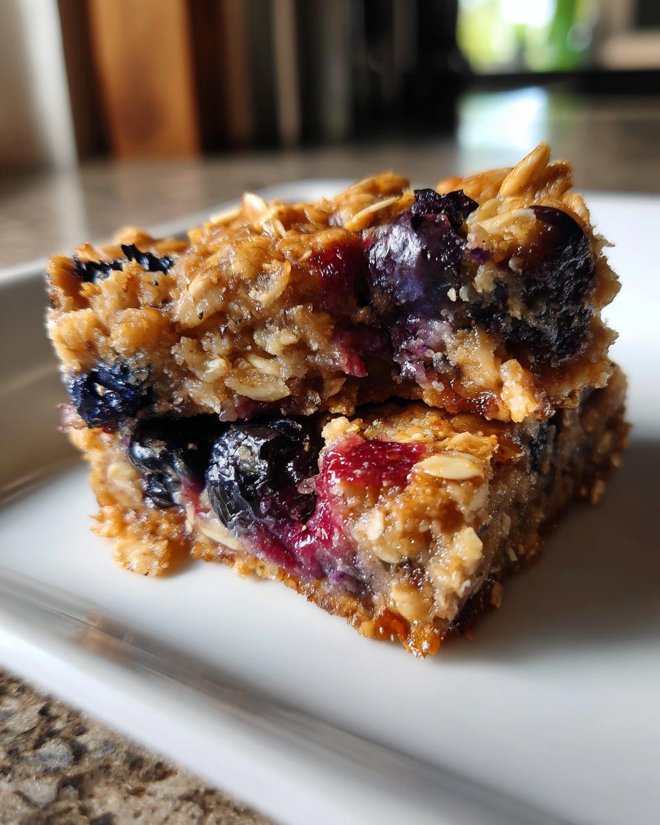 Blueberry Oat Breakfast Bars for Meal Prep - detail 2