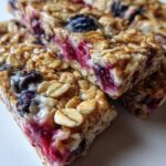 Blueberry Yogurt Snack Bars with Oats