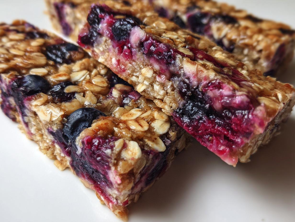 Blueberry Yogurt Snack Bars with Oats - detail 2