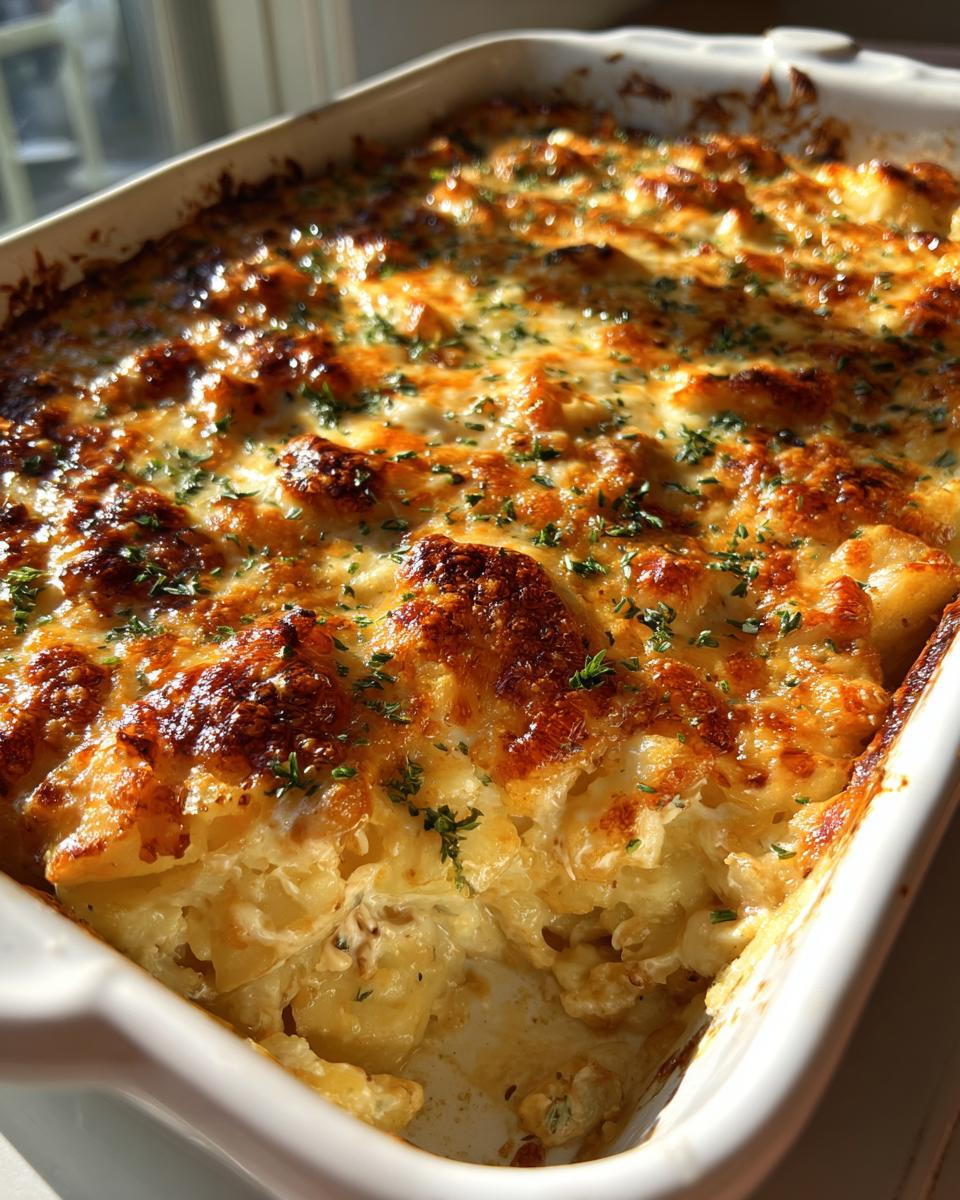 1-Pan Cheesy Chicken & Potato Casserole, So Easy!