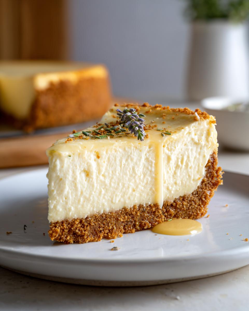 Delicious Honey Lavender Cheesecake with a Creamy Floral Twist - detail 2