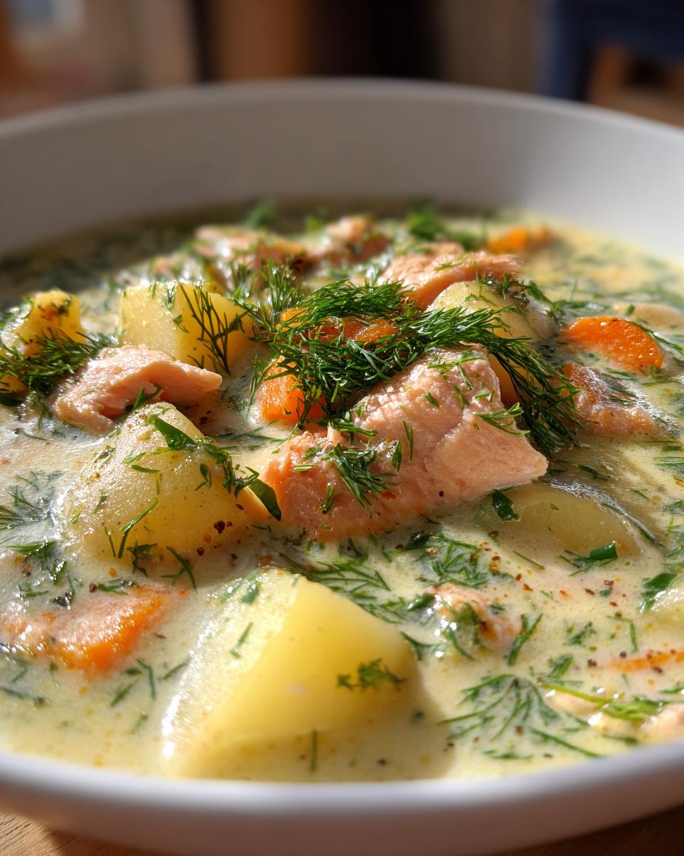 Finnish Salmon Soup Recipe - Lohikeitto - detail 1