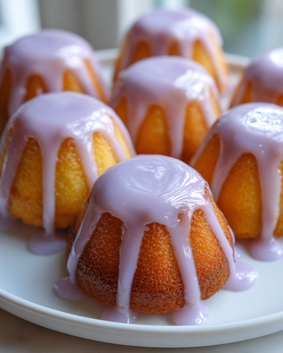 Mini Lemon Cakes With Lavender Glaze - detail 1
