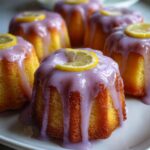 Mini Lemon Cakes With Lavender Glaze