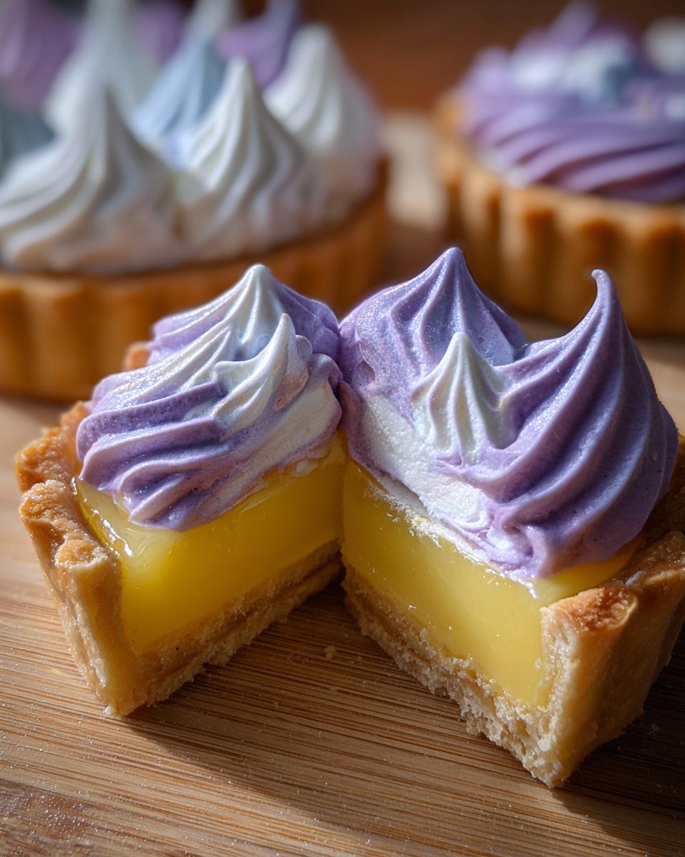 Mini Lemon Tart with Lilac Meringue - detail 1