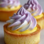 Mini Lemon Tart with Lilac Meringue