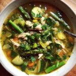 Simple Lemony Chicken Soup with Spring Veggies