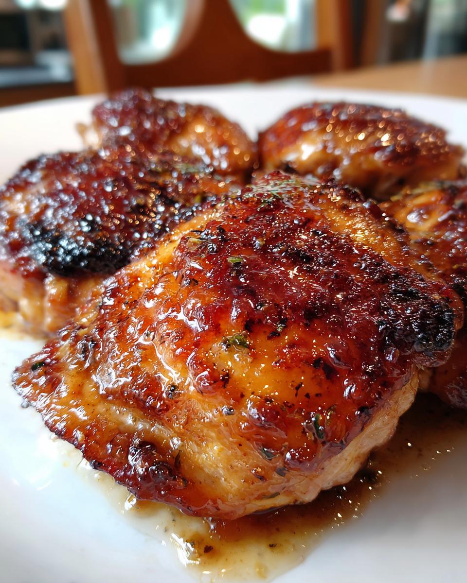 Skillet Chicken Thighs with Brown Sugar Glaze - detail 1