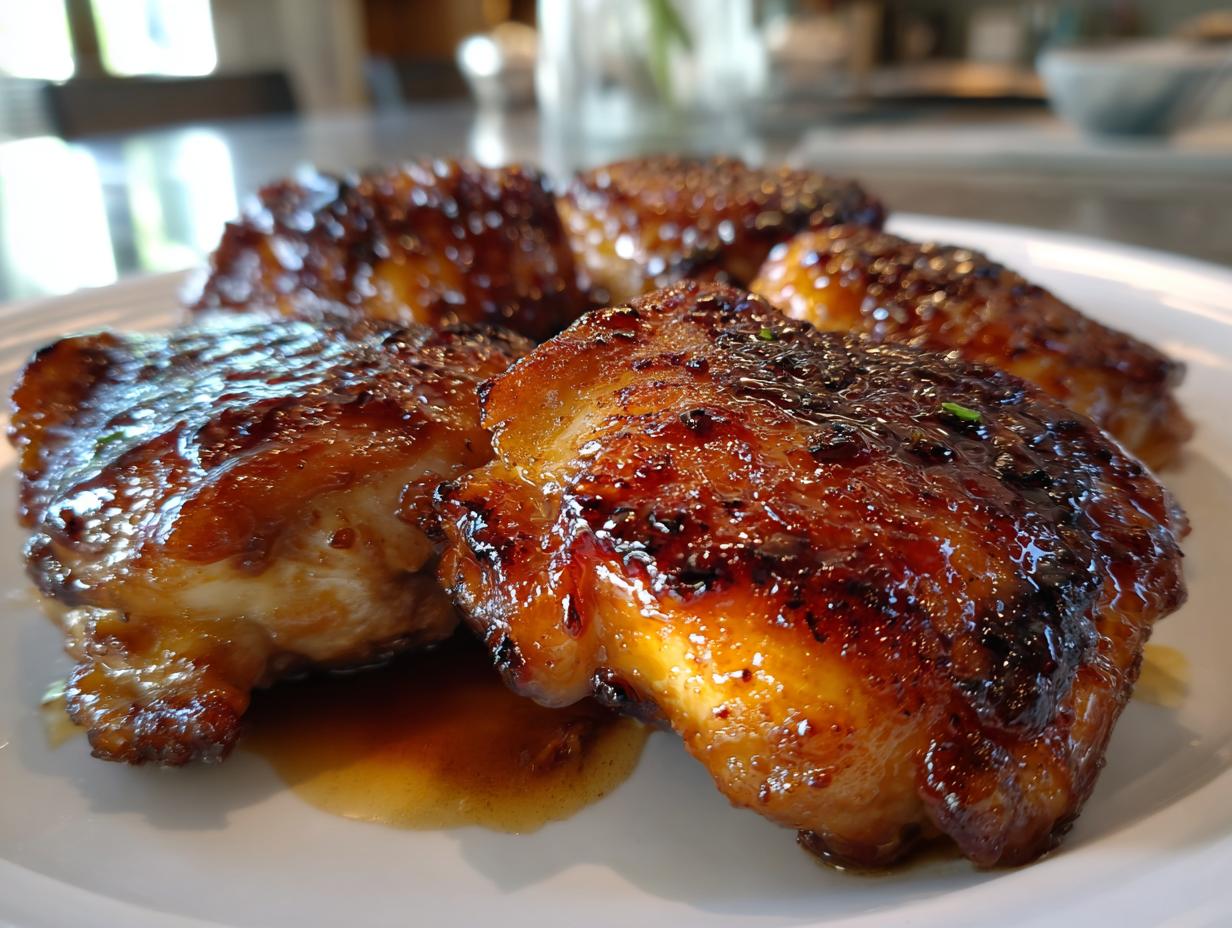 Skillet Chicken Thighs with Brown Sugar Glaze - detail 2