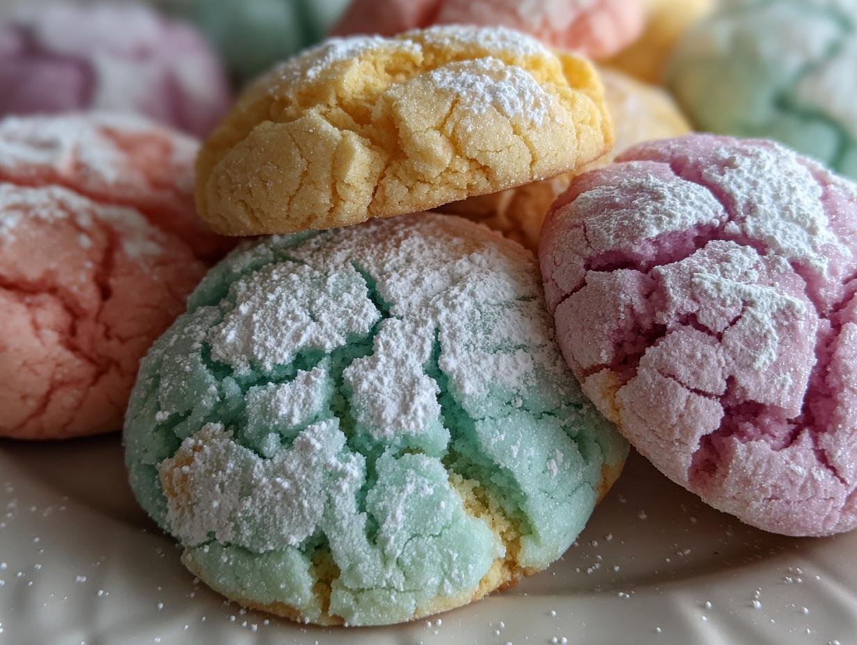 Springtime Crinkle Cookies: A Burst of Pastel Charm - Pin Desserts - detail 2