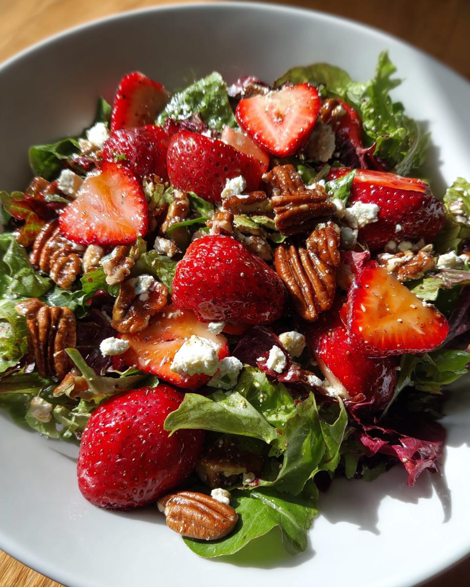 Strawberry Crunch Salad with Champagne Vinaigrette. - detail 1