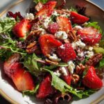 Strawberry Crunch Salad with Champagne Vinaigrette.