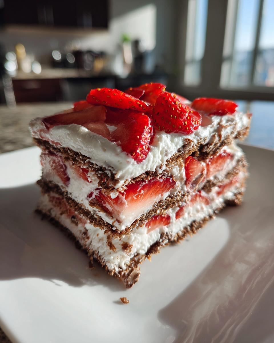 Easy 5-Ingredient Strawberry Icebox Cake Delight! 5 Strawberry Icebox Cake – No Oven Needed - detail 2