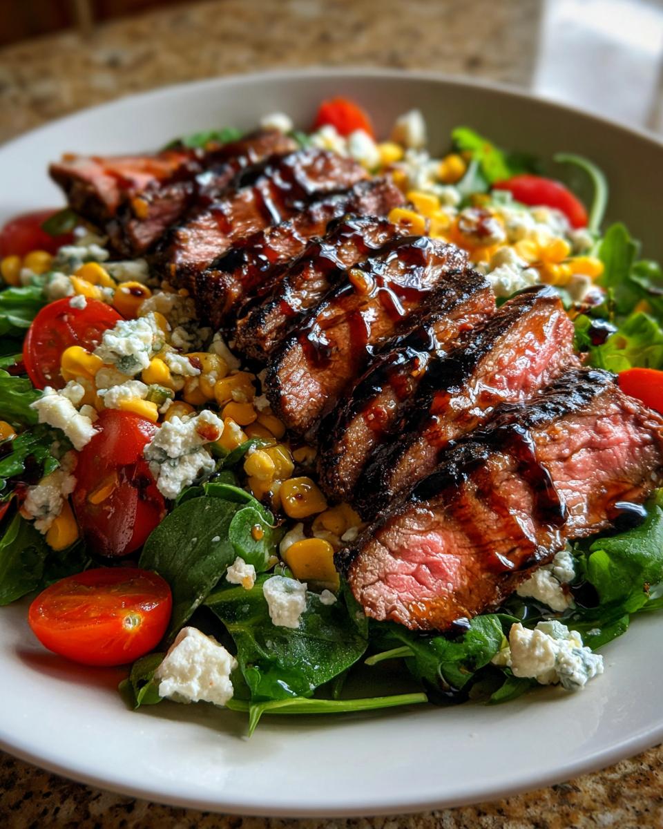 Ultimate Grilled Balsamic Steak Salad with Creamy Gorgonzola & Sweet Corn - detail 1
