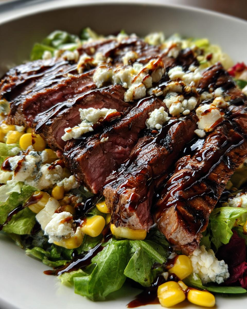 Ultimate Grilled Balsamic Steak Salad with Creamy Gorgonzola & Sweet Corn - detail 2