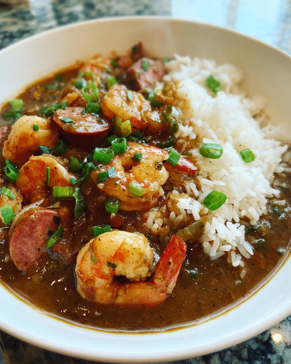 Authentic Shrimp and Sausage Gumbo - detail 1