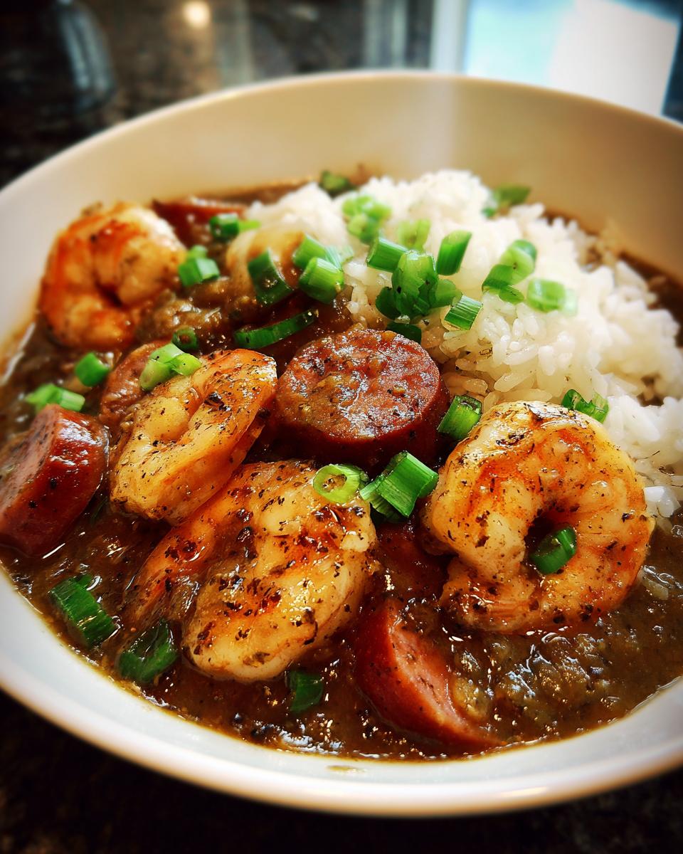 Authentic Shrimp and Sausage Gumbo - detail 2