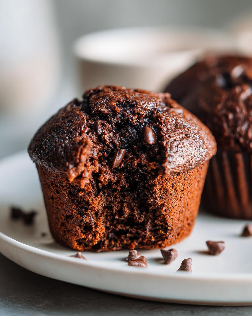 Bakery Style Double Chocolate Muffins - detail 1