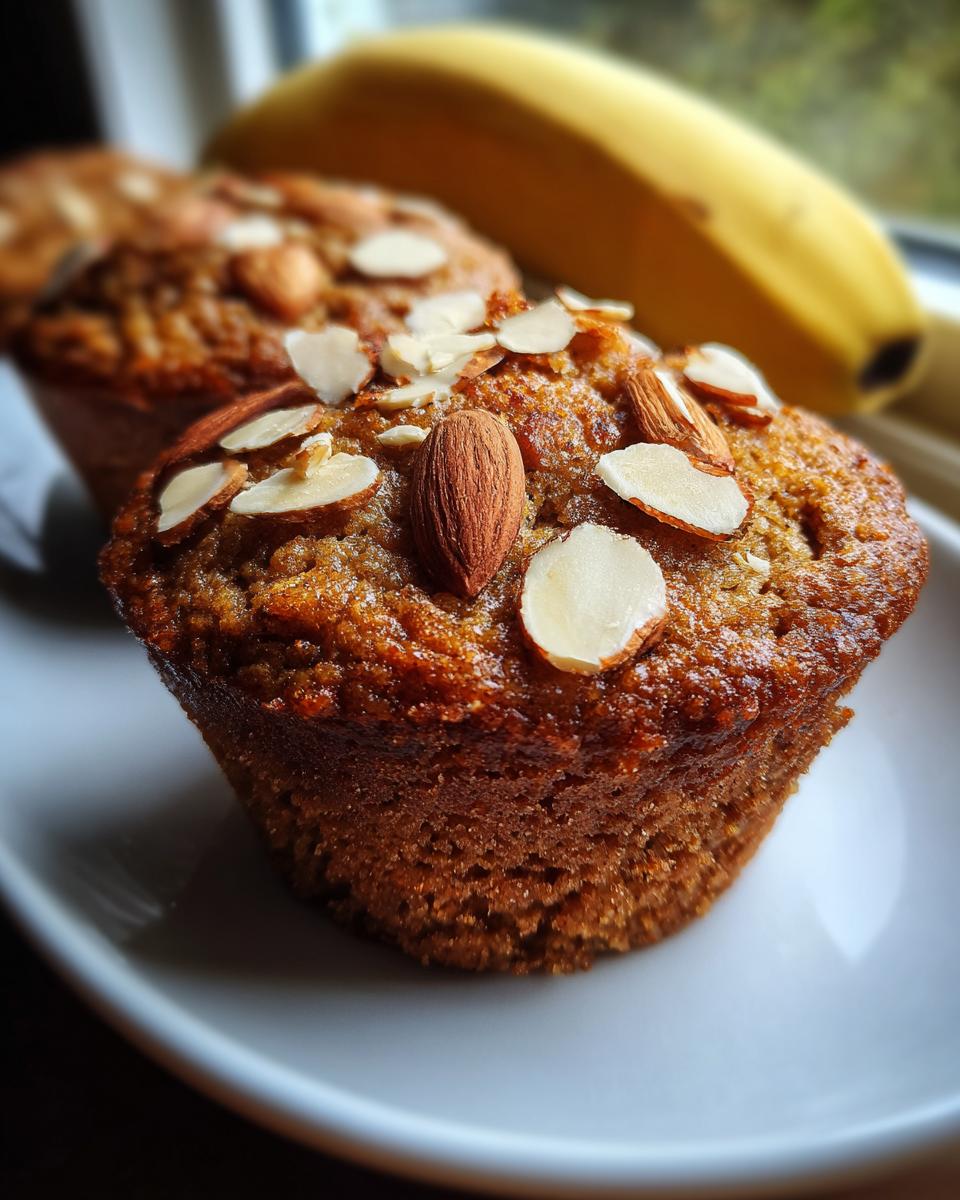 Amazing Banana Almond Oat Muffins: 1 Recipe! 4 Banana Almond Oat Muffins - detail 1