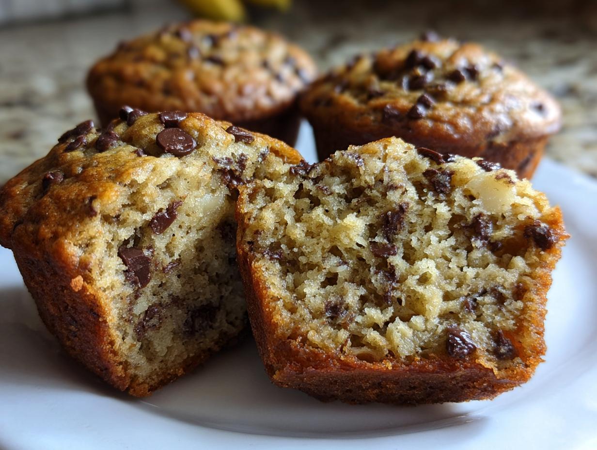 Banana Oatmeal Chocolate Chip Muffins - detail 1