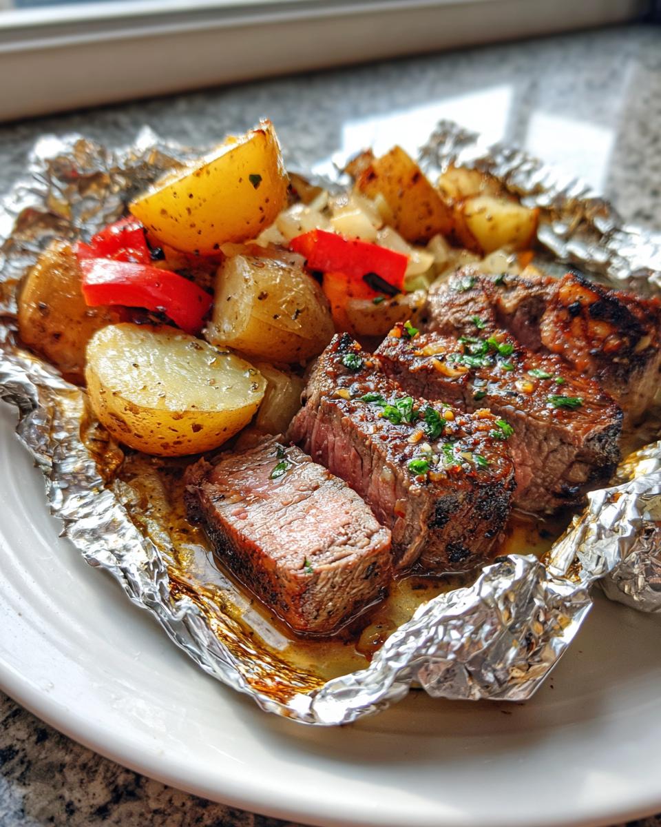 Blackstone Steak and Potato Foil Dinner - detail 2