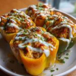 Buffalo Chicken Stuffed Peppers