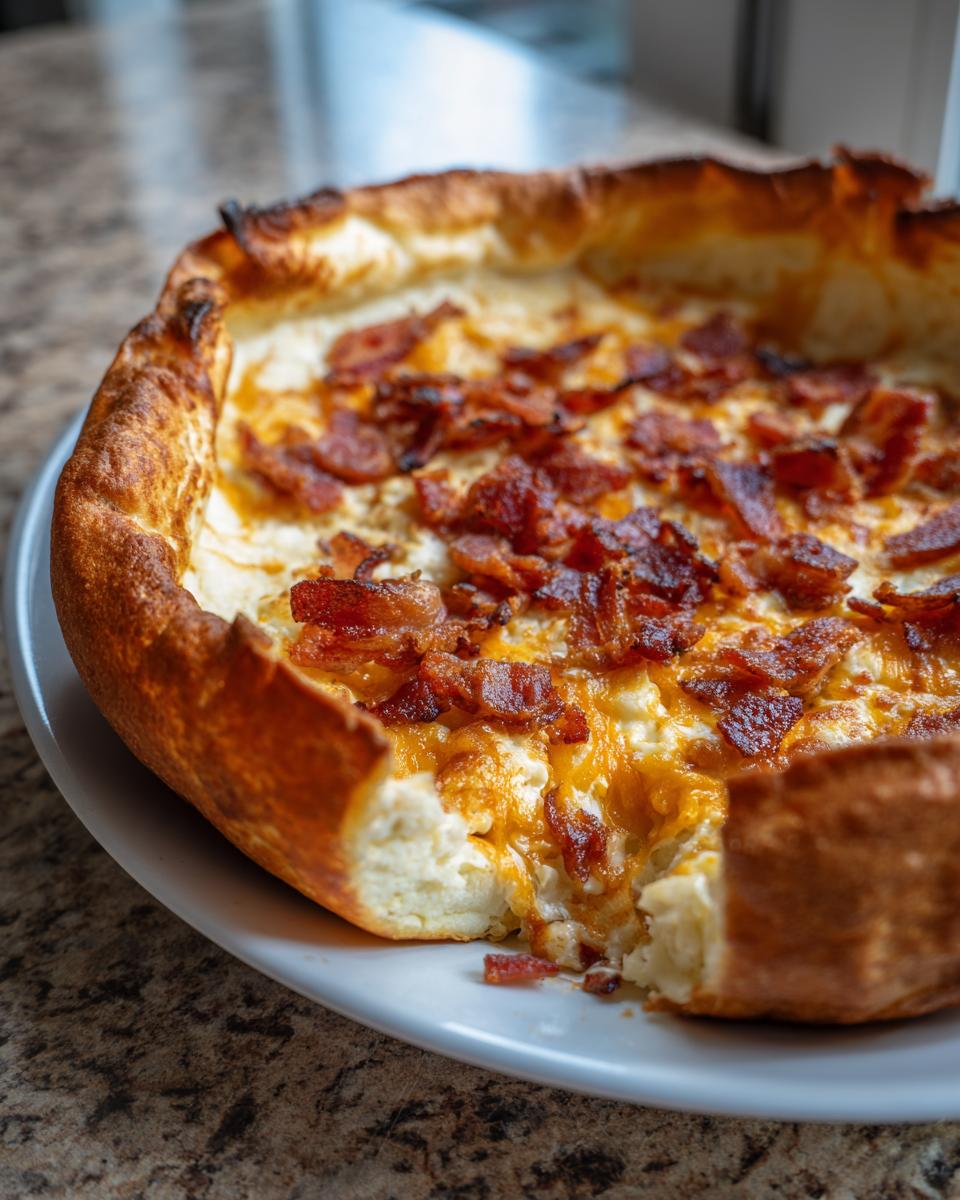 Cheddar Bacon Dutch Baby Pancake - detail 1