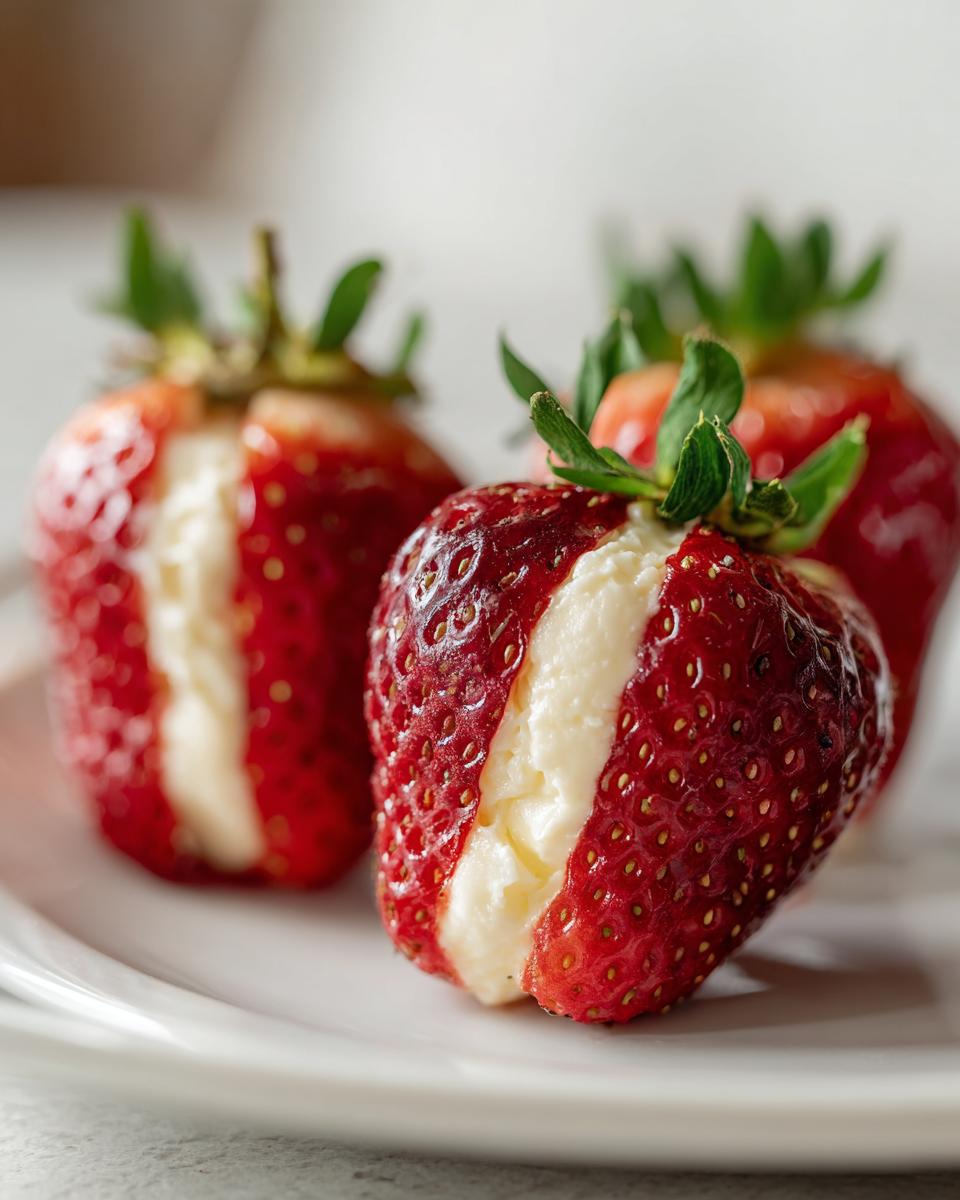 Cheesecake Stuffed Strawberries - detail 1