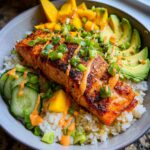Coconut Rice Salmon Bowl