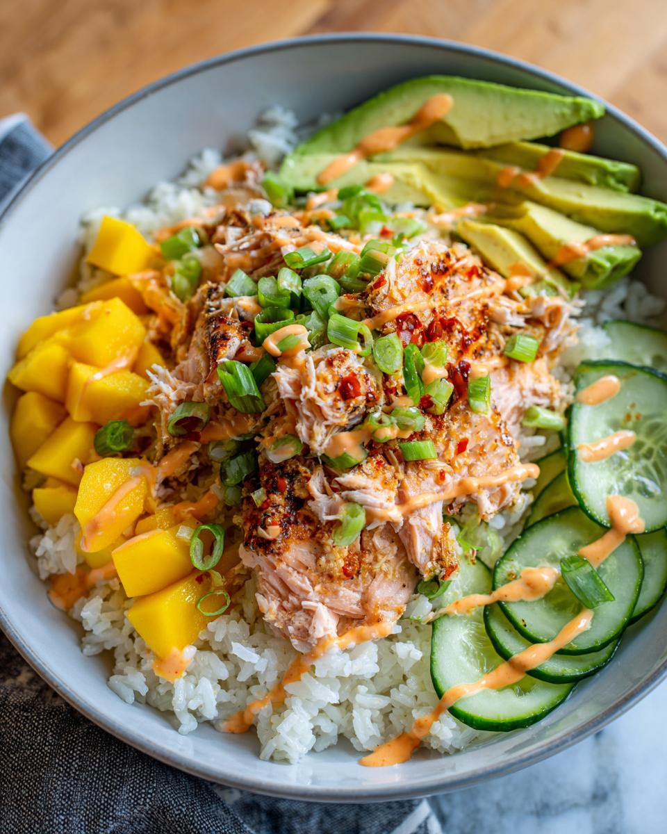 Coconut Rice Salmon Bowl - detail 2