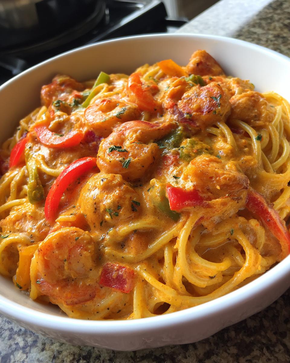 Creamy Cajun Shrimp Pasta - detail 1