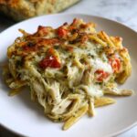 Creamy Pesto Chicken Pasta Bake