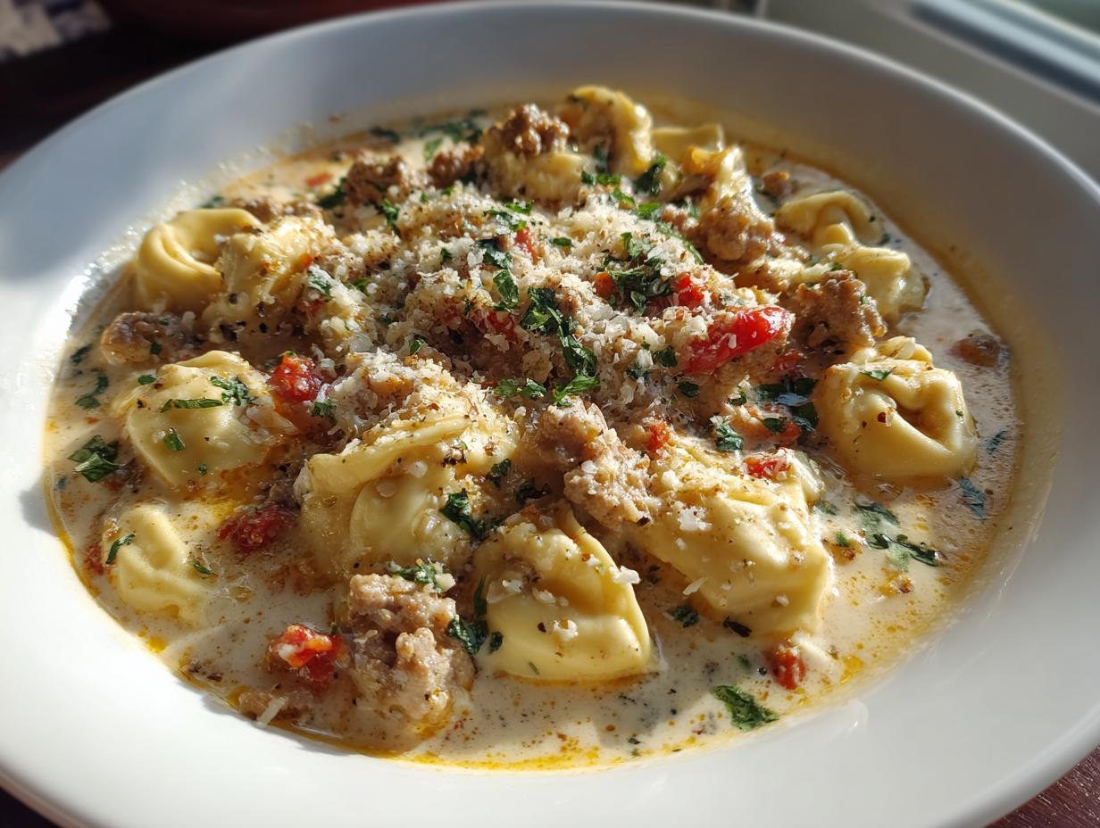 Creamy Sausage Tortellini Soup - detail 1