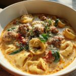Creamy Sausage Tortellini Soup