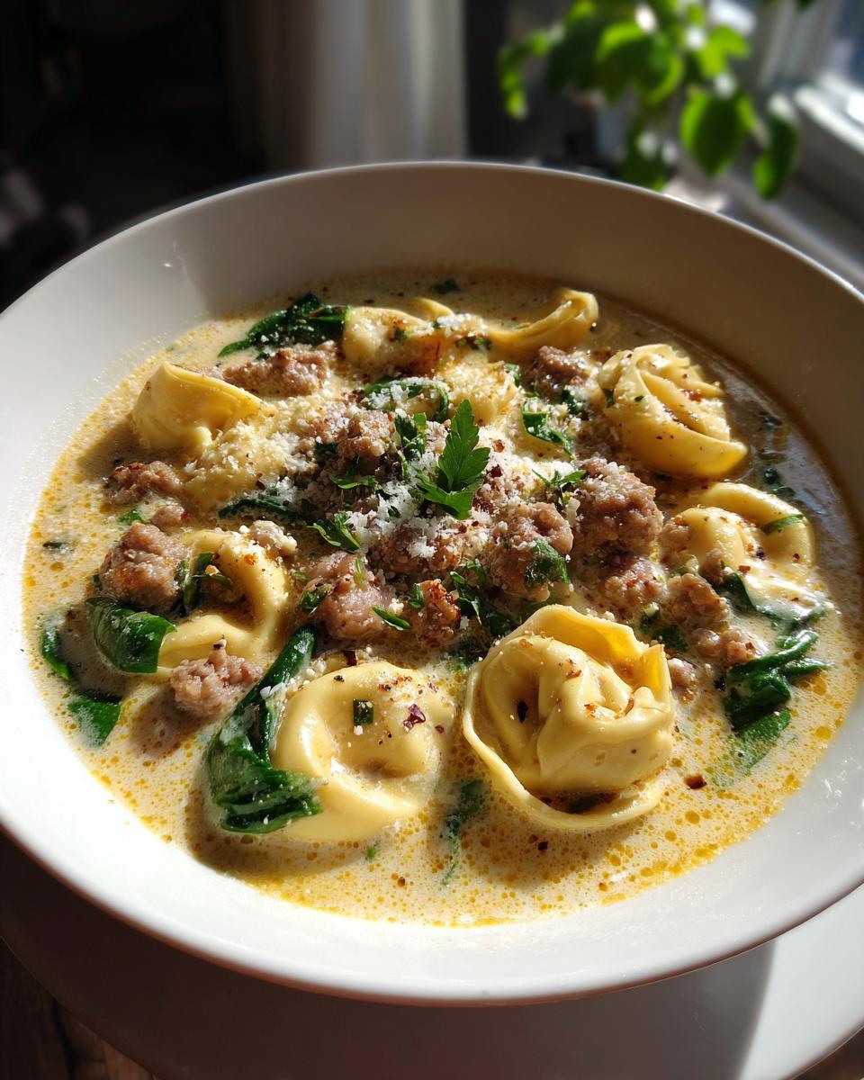 Creamy Sausage Tortellini Soup - detail 2