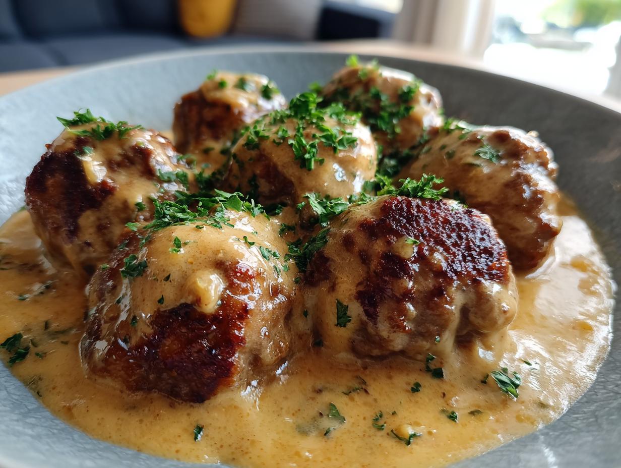 Creamy Swedish Meatballs - detail 1